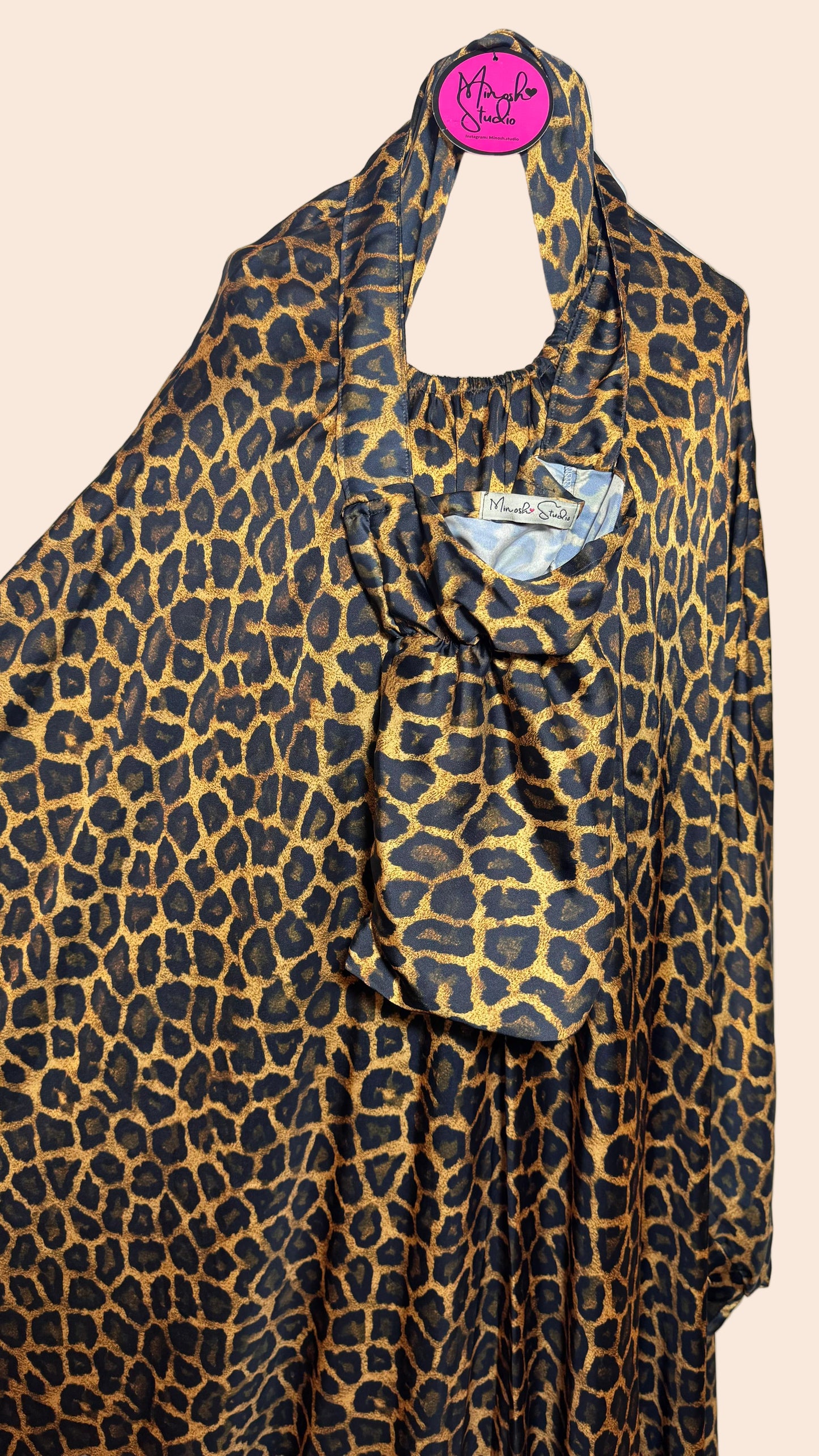 Bronze Leopard Satin Prayer Wear