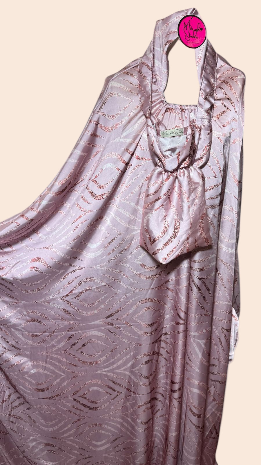 Blush Pink Satin Islamic Prayer Wear