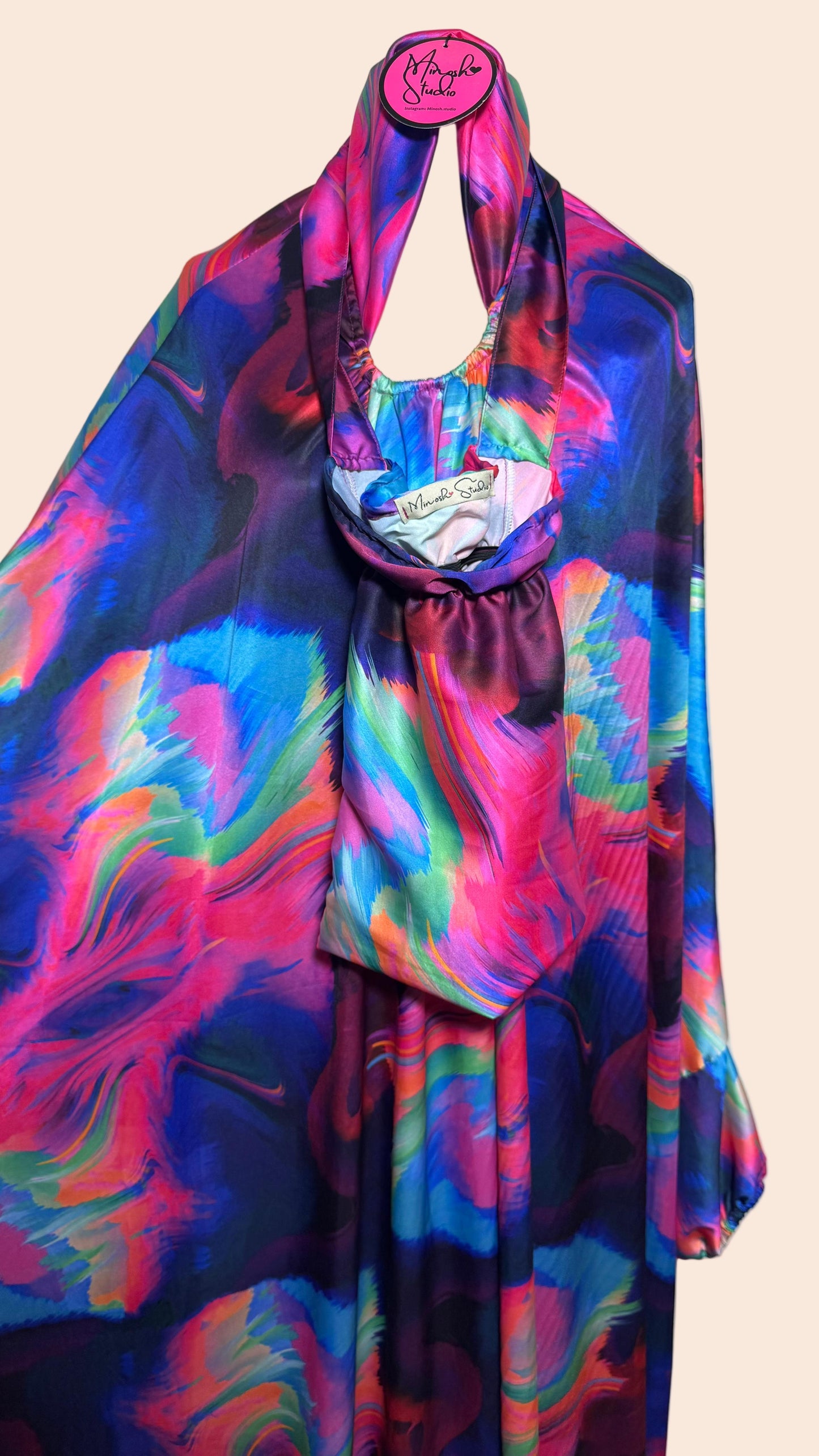 Cosmic Flames Satin Prayer Wear