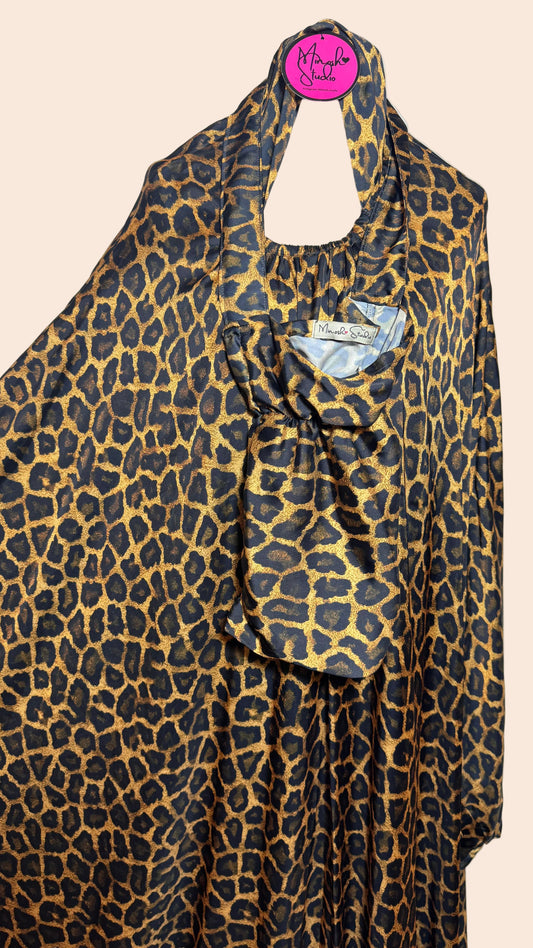 Bronze Leopard Satin Prayer Wear