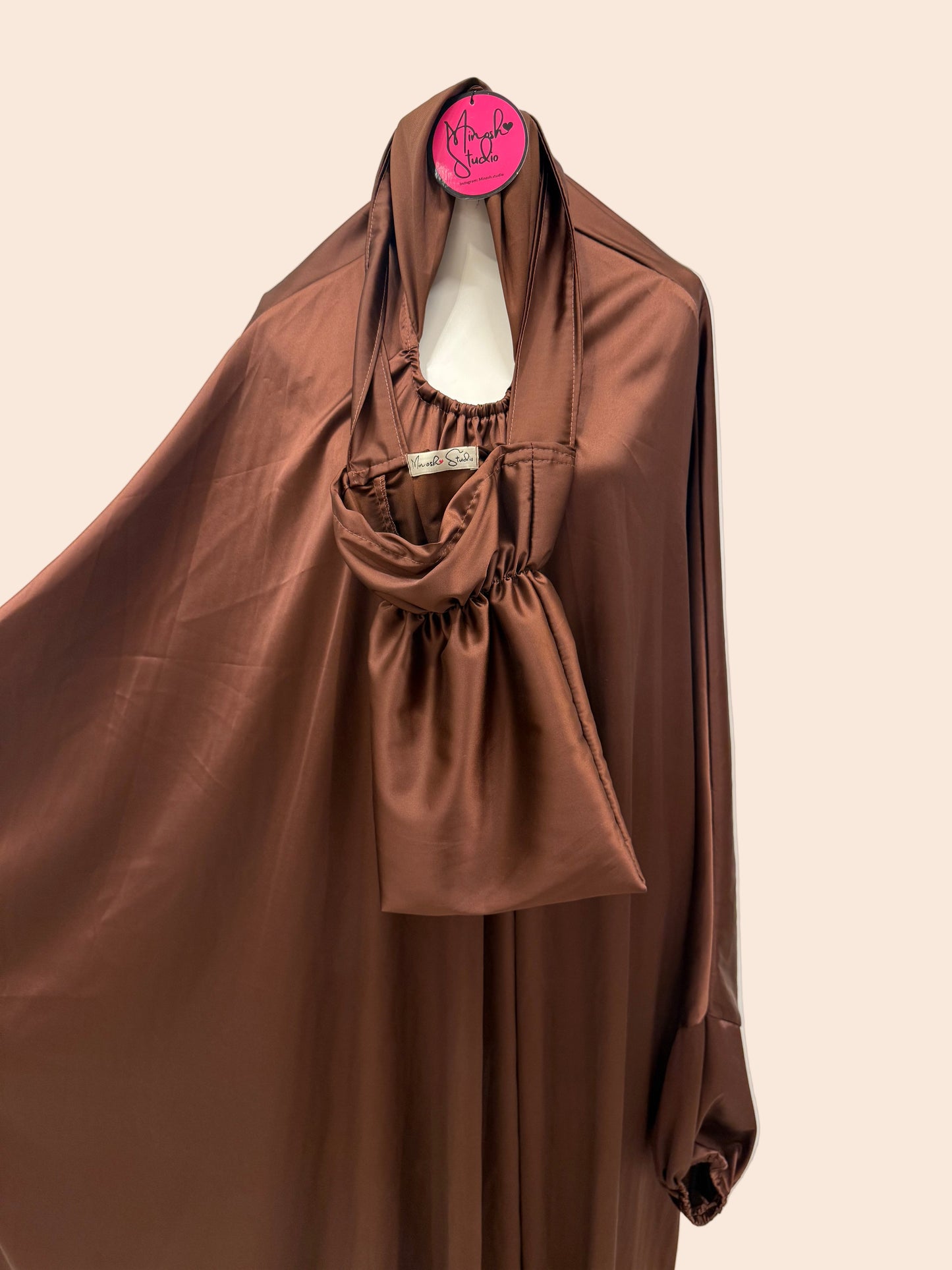 Mocha Glow Satin Prayer Wear