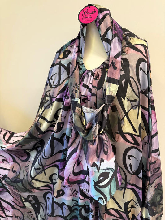Abstract Lavender Bloom Islamic Prayer Wear