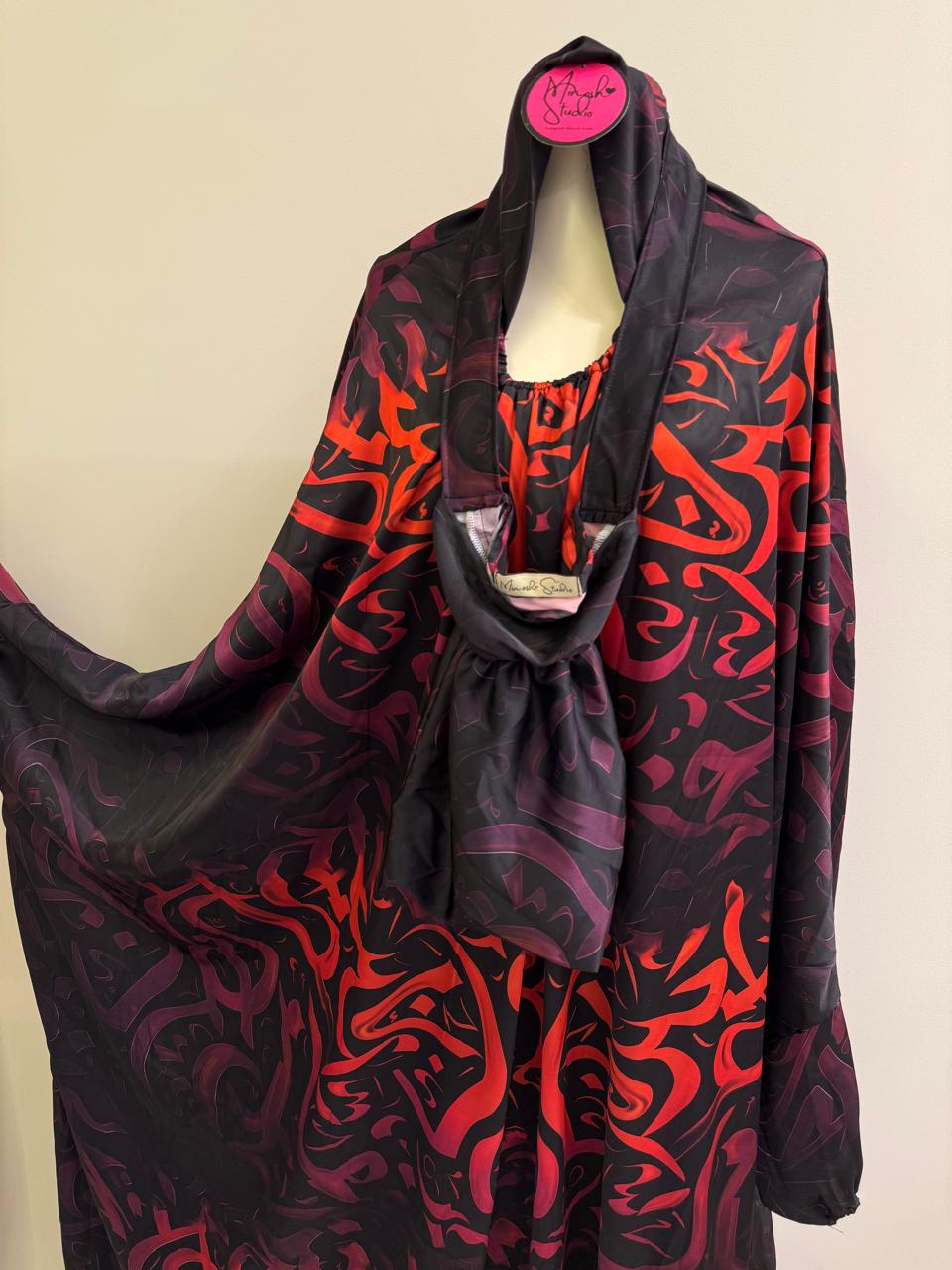 Crimson Script Islamic Prayer Wear