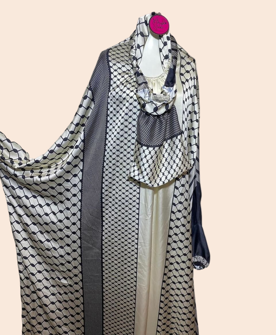 Free Palestine Satin Islamic Prayer Wear