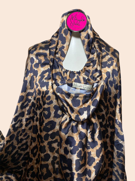 Leopard Satin Islamic Prayer Wear