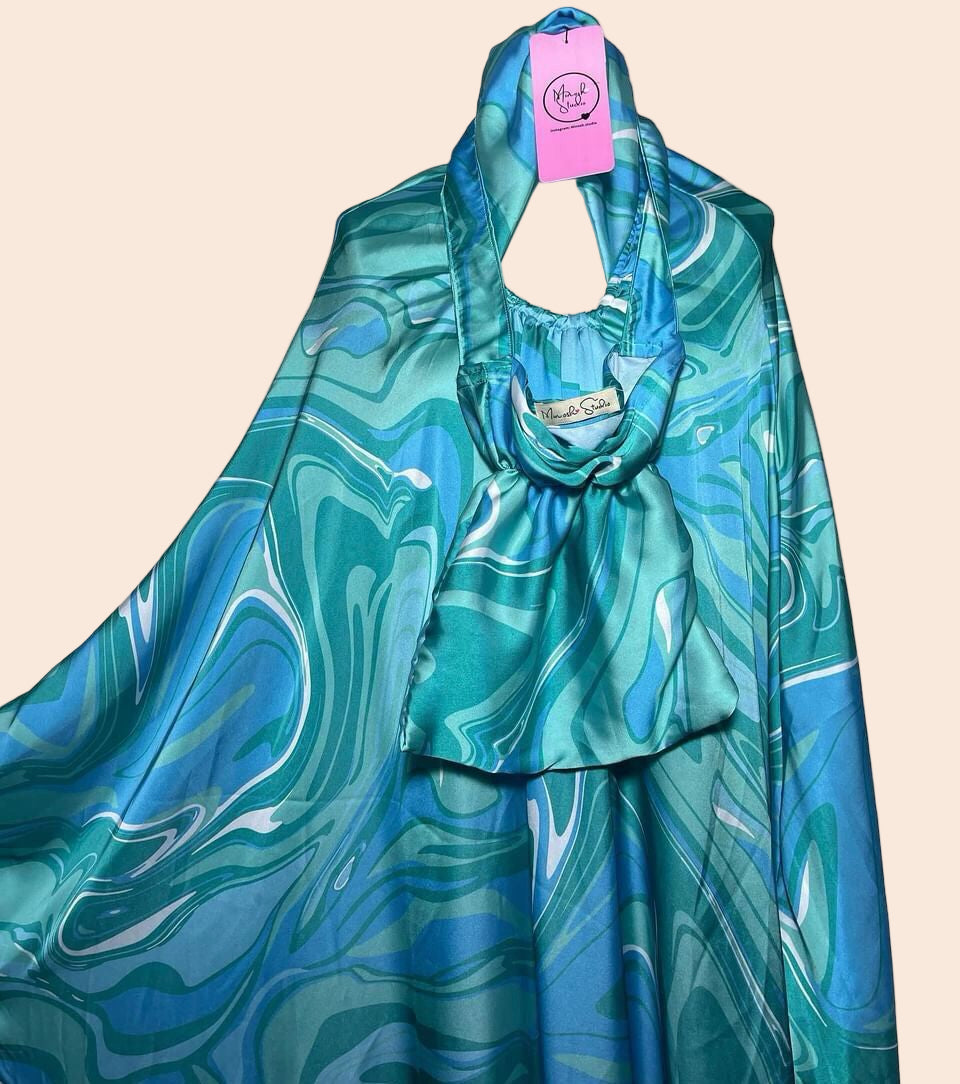 Ocean Breeze Satin Islamic Prayer Wear