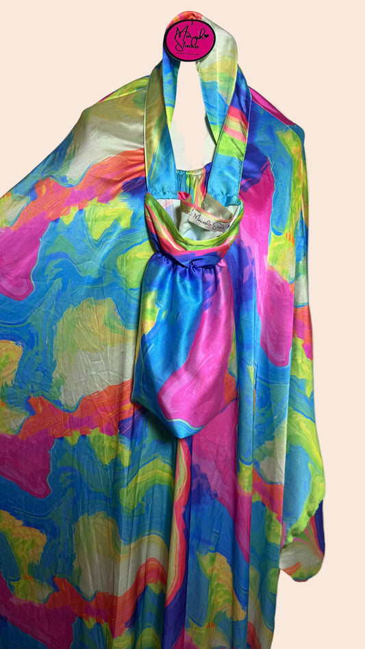 Rainbow Waves Satin Prayer Wear