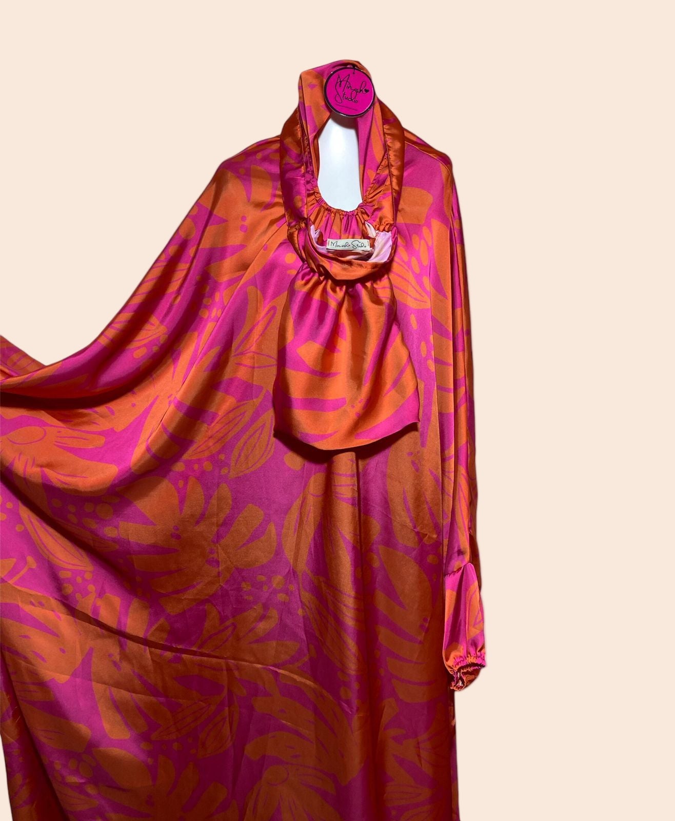 Sunset Bloom Satin Islamic Prayer Wear