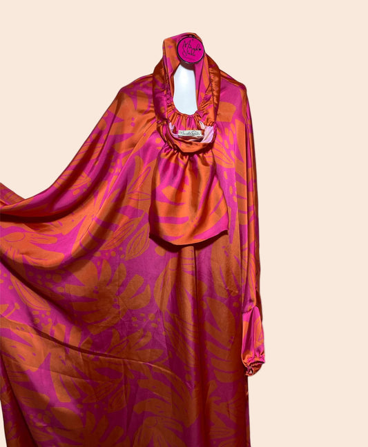 Sunset Bloom Satin Islamic Prayer Wear