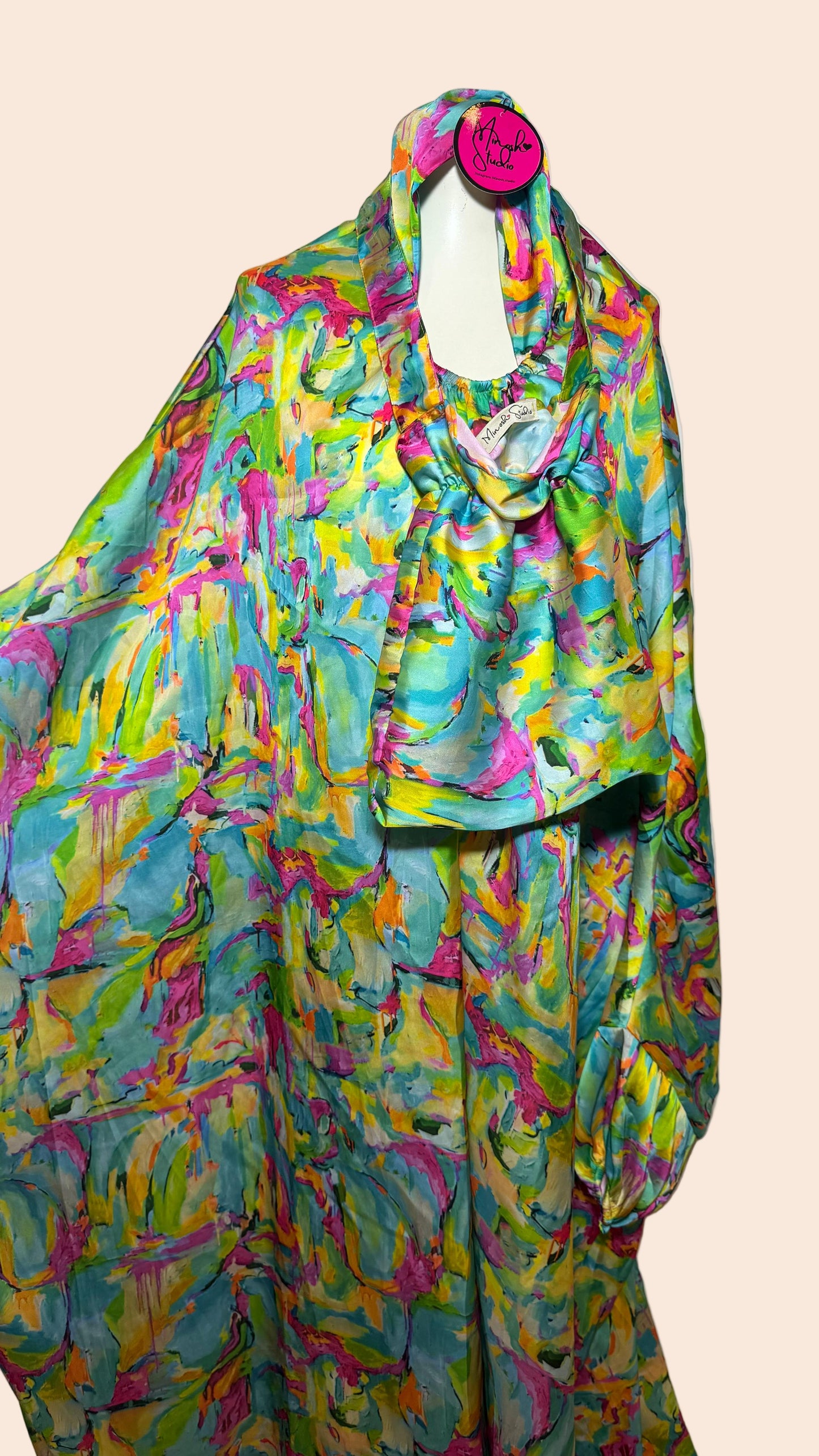 Tropical Waves Satin Prayer Wear