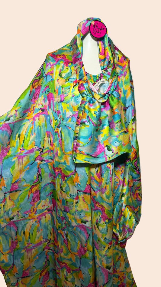 Tropical Waves Satin Prayer Wear