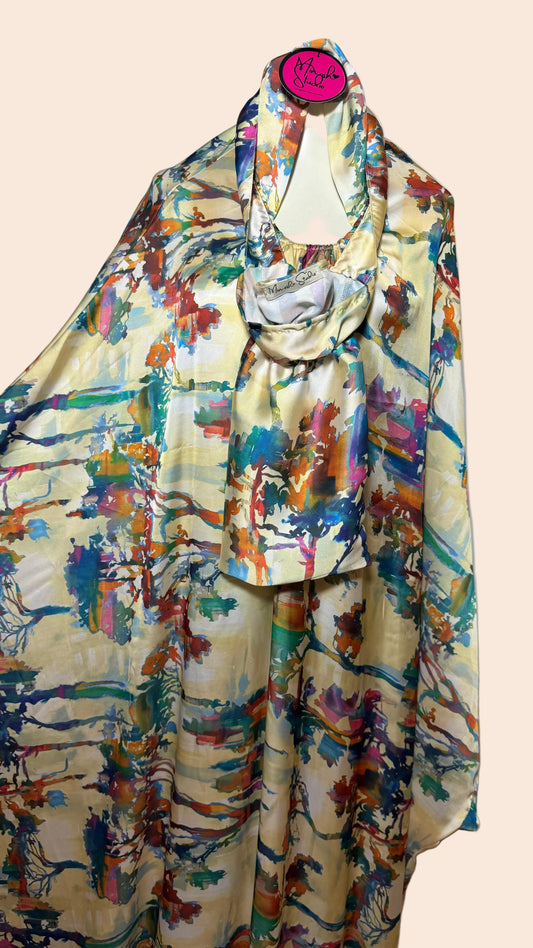 Watercolour Harmony Satin Islamic Prayer Wear